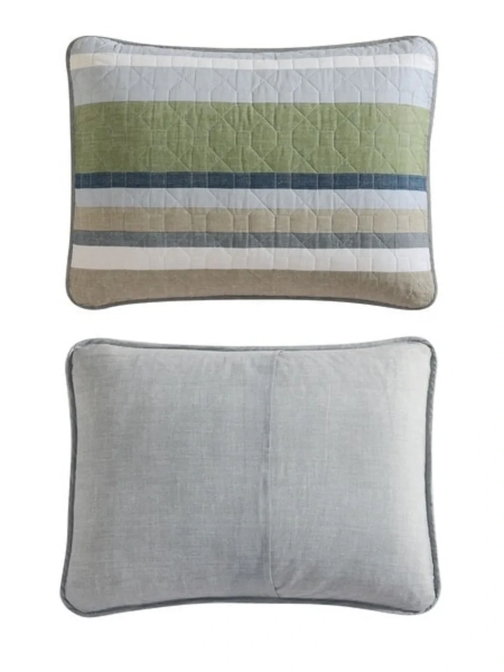 Eddie Bauer Salmon Ladder Beige Cotton Quilt Set - Twin Quilt + 1 Sham